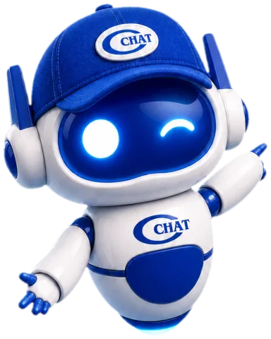 Robozinho do CChat apontando